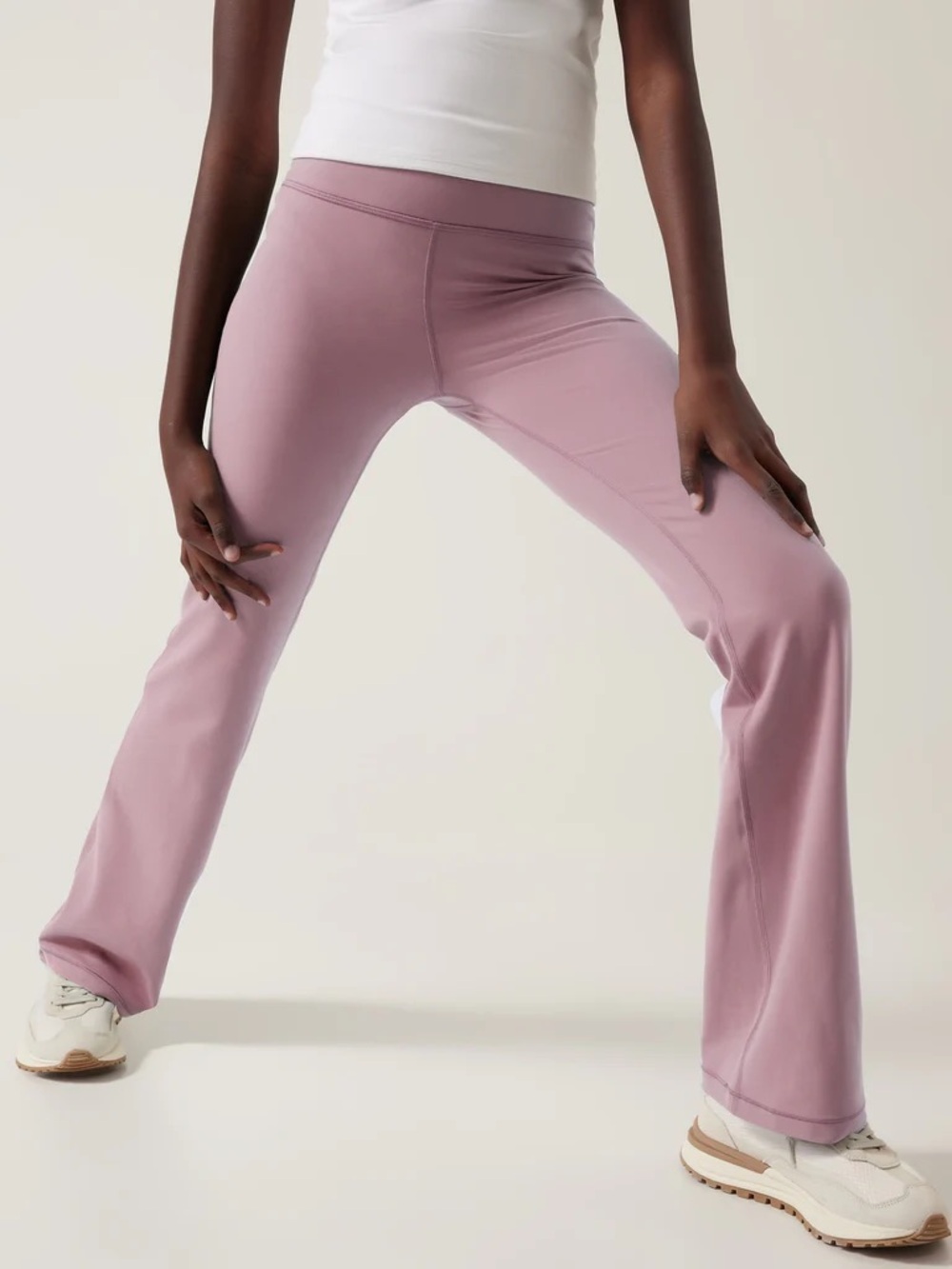 Athleta Girl dusty lavender Yoga Flare Leggings size XL